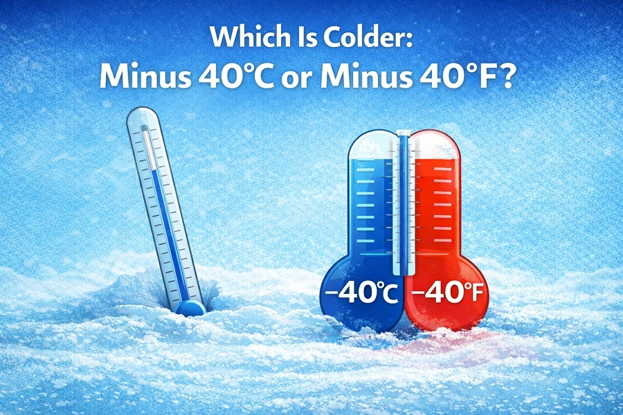which is colder: minus 40°c or minus 40°f?